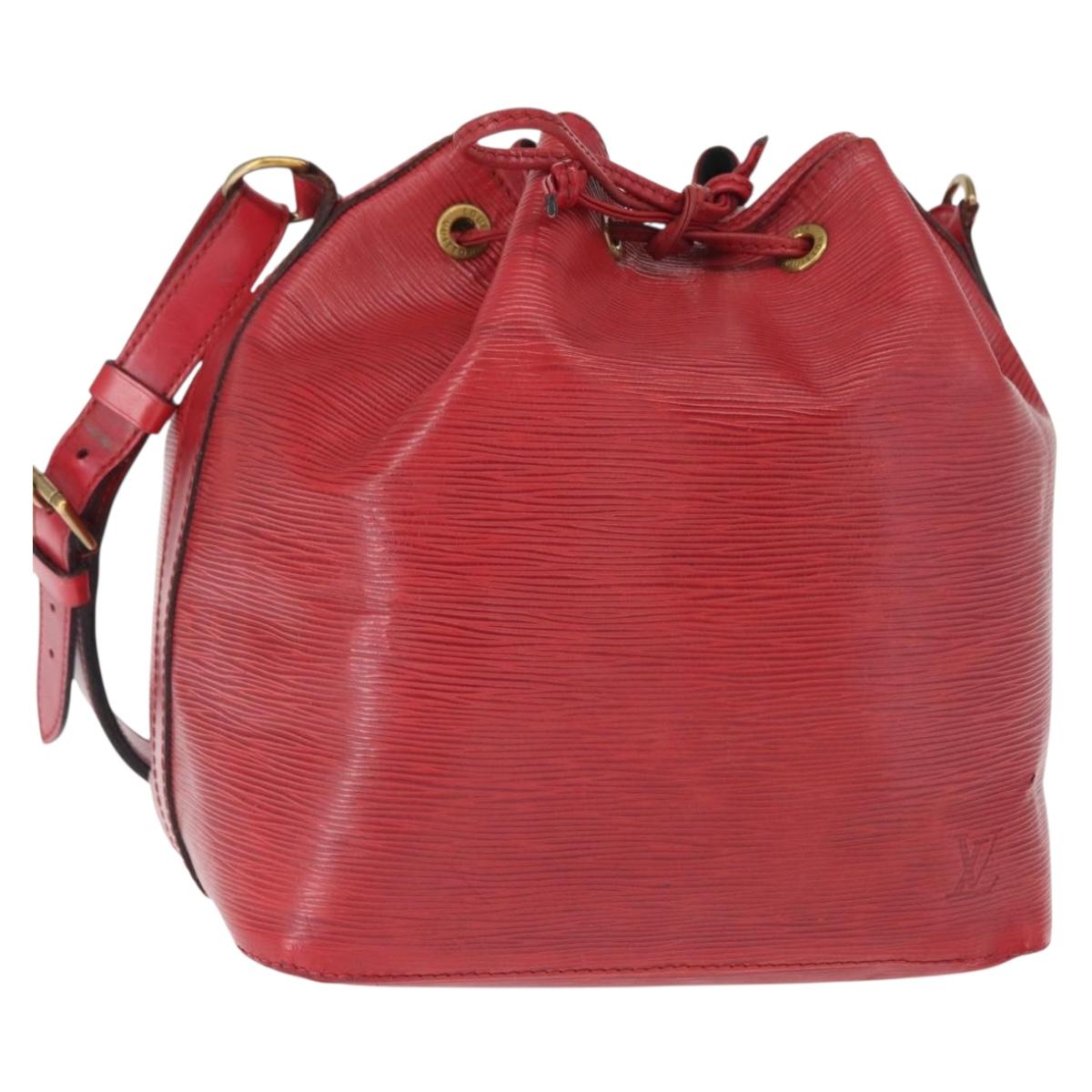 LOUIS VUITTON Epi Petit Noe Shoulder Bag Red M44107 LV Auth 161223