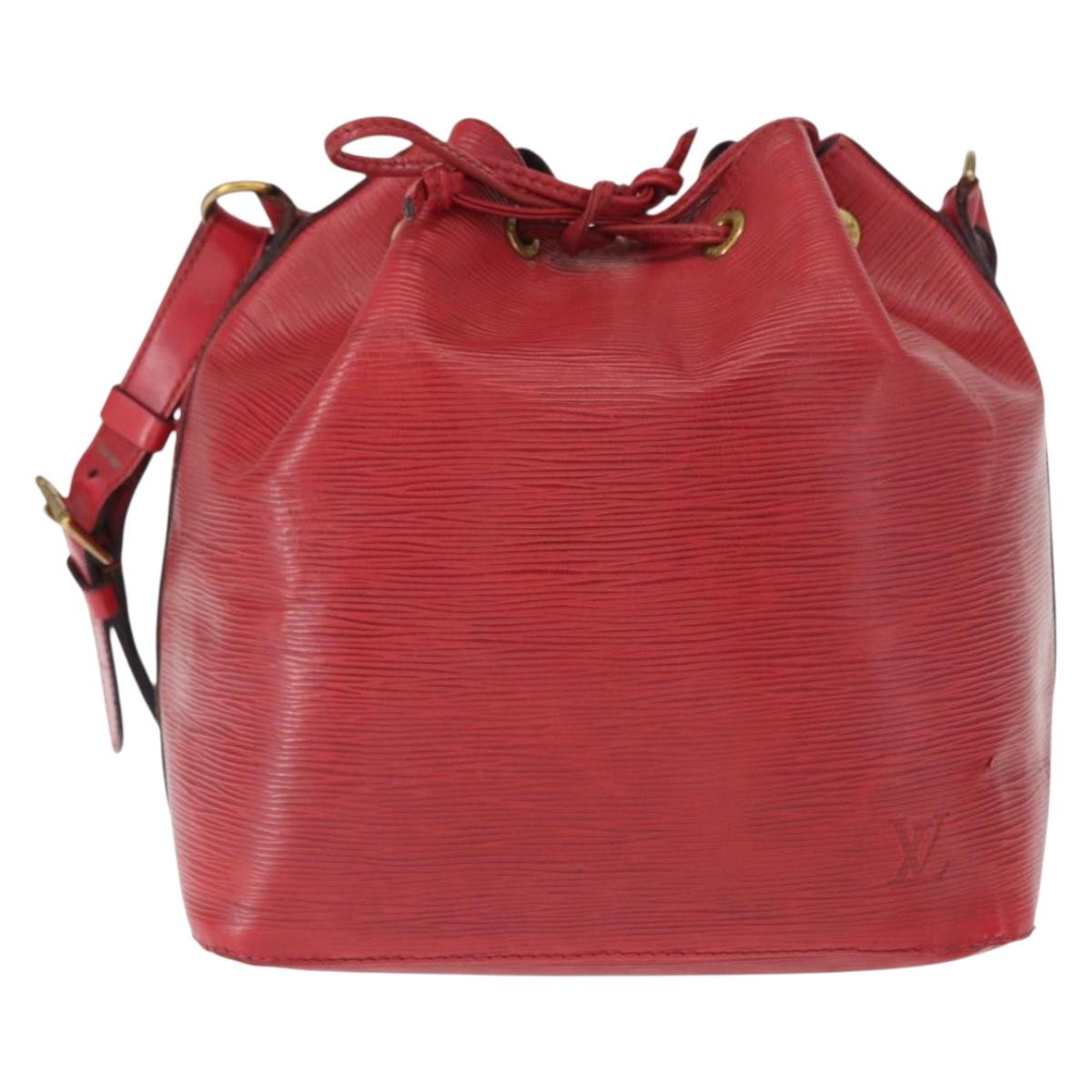 LOUIS VUITTON Epi Petit Noe Shoulder Bag Red M44107 LV Auth 161223