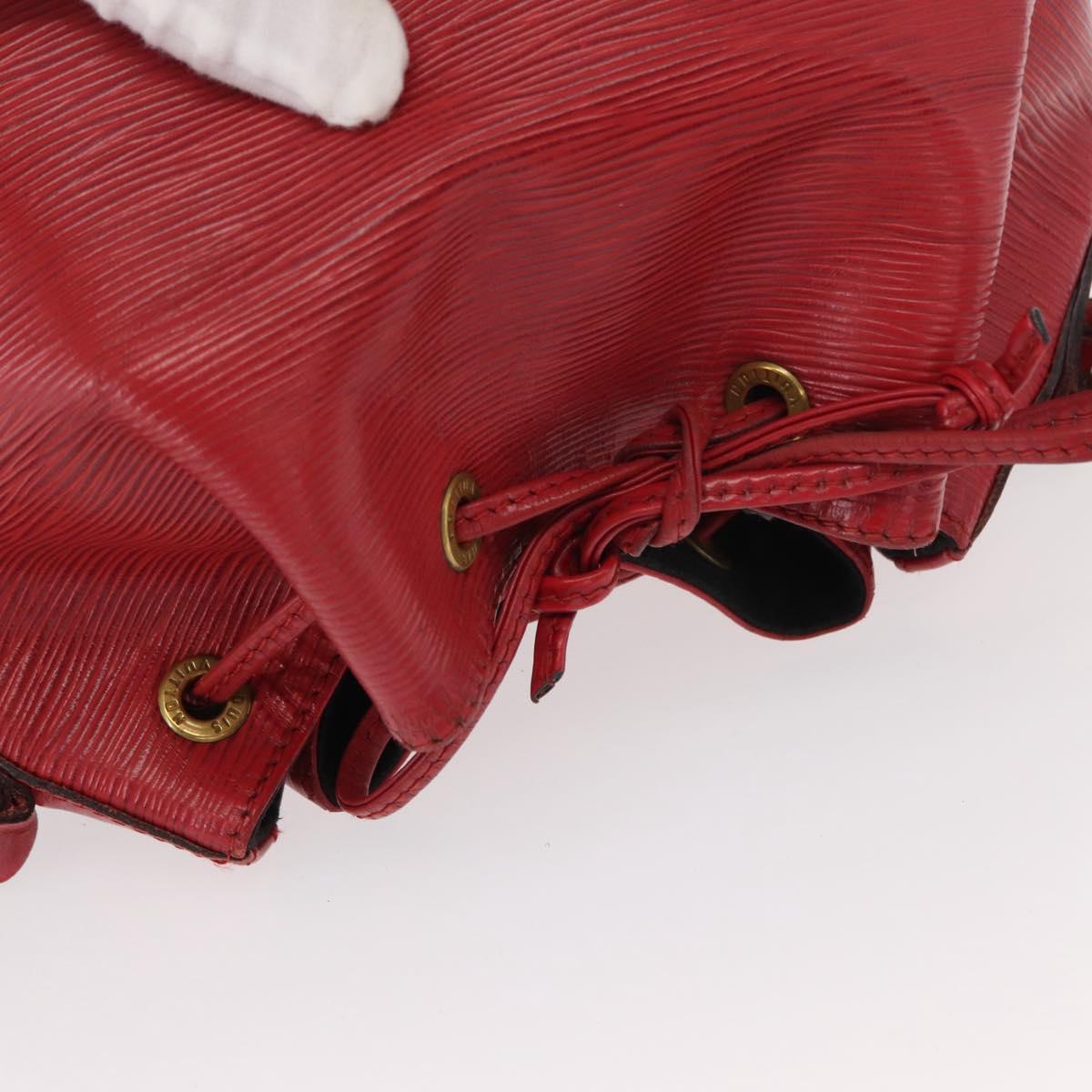 LOUIS VUITTON Epi Petit Noe Shoulder Bag Red M44107 LV Auth 161223
