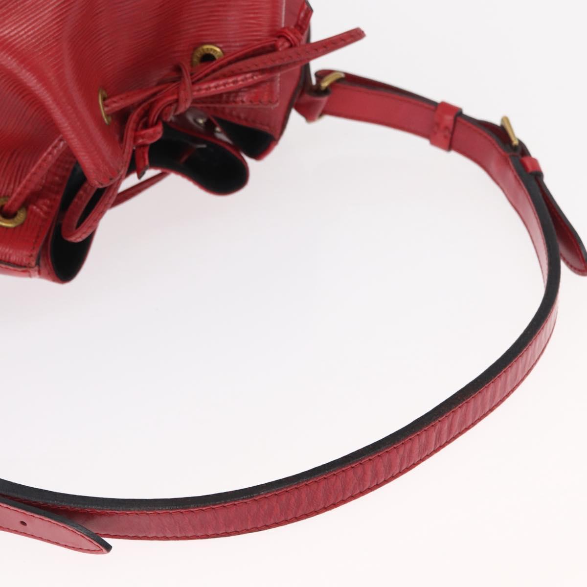 LOUIS VUITTON Epi Petit Noe Shoulder Bag Red M44107 LV Auth 161223