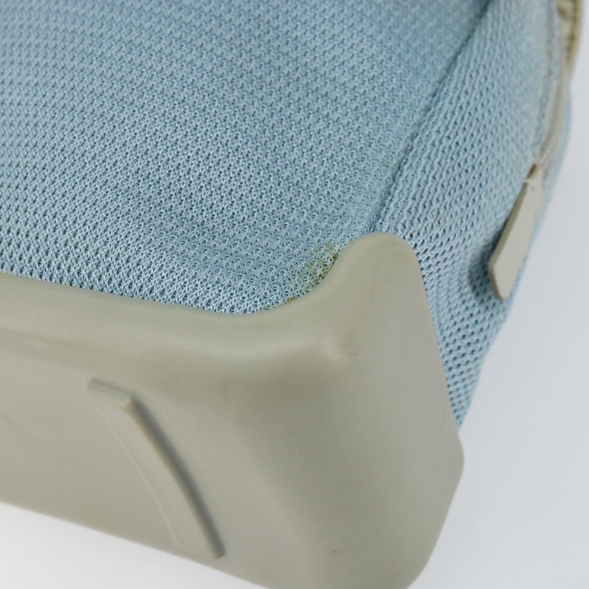 PRADA Shoulder Bag Nylon Light Blue Silver Auth 161224