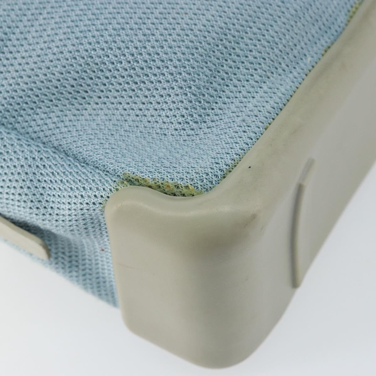 PRADA Shoulder Bag Nylon Light Blue Silver Auth 161224