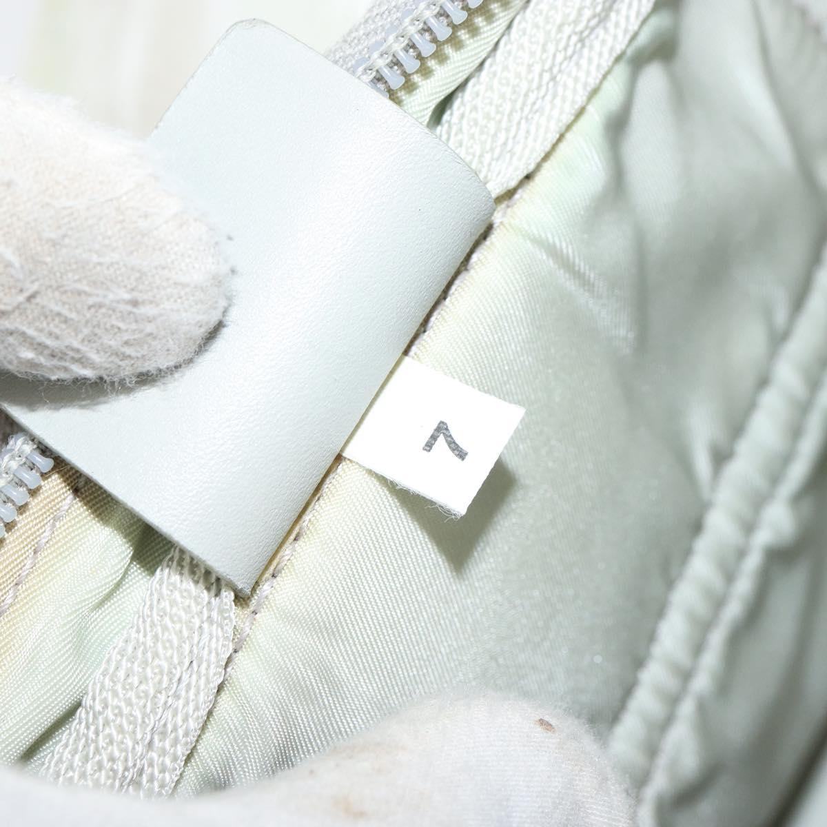 PRADA Shoulder Bag Nylon Light Blue Silver Auth 161224