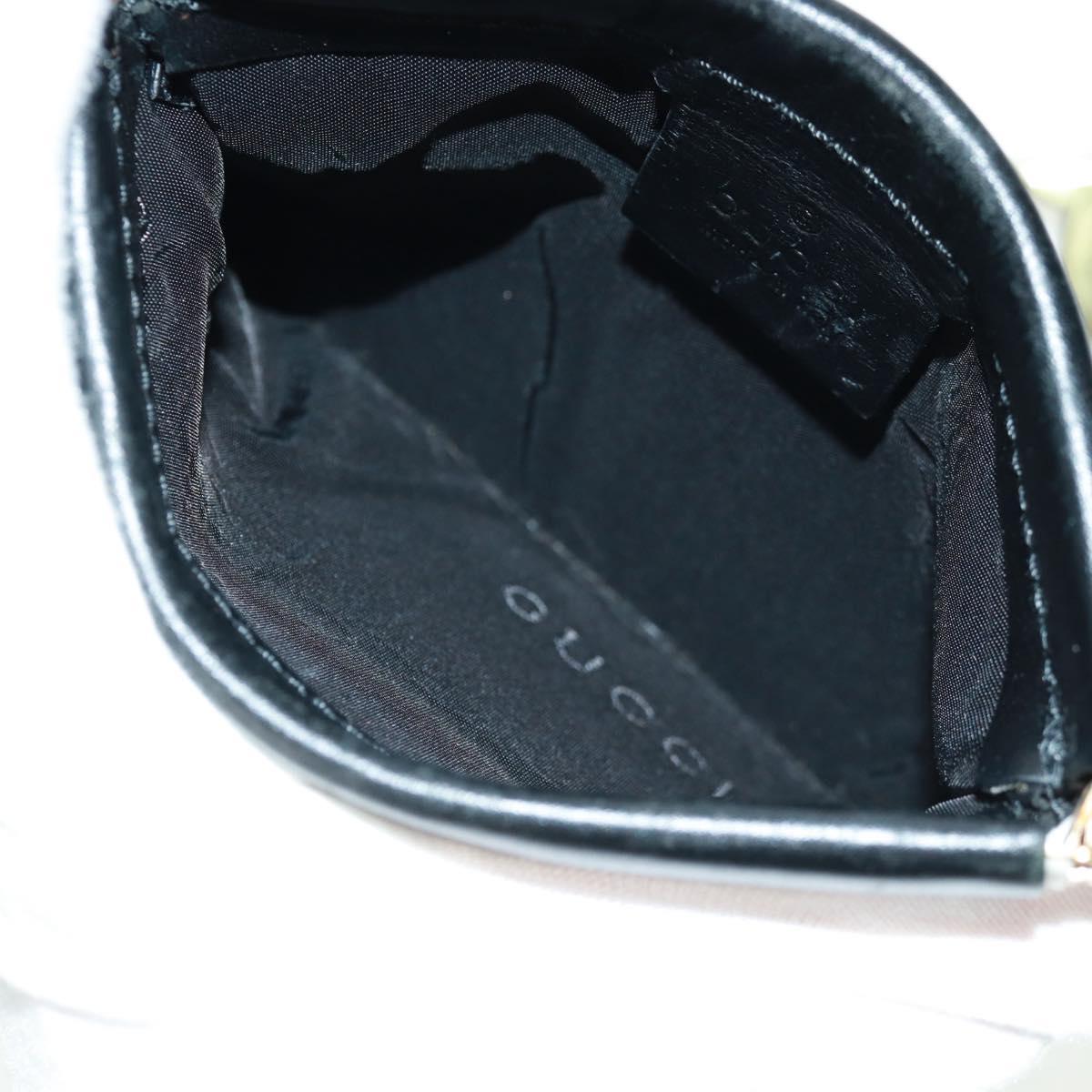 GUCCI Shoulder Bag Canvas Ivory Gold 95332 Auth 161228