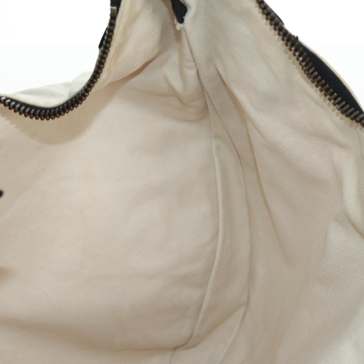 GUCCI Shoulder Bag Canvas Ivory Gold 95332 Auth 161228