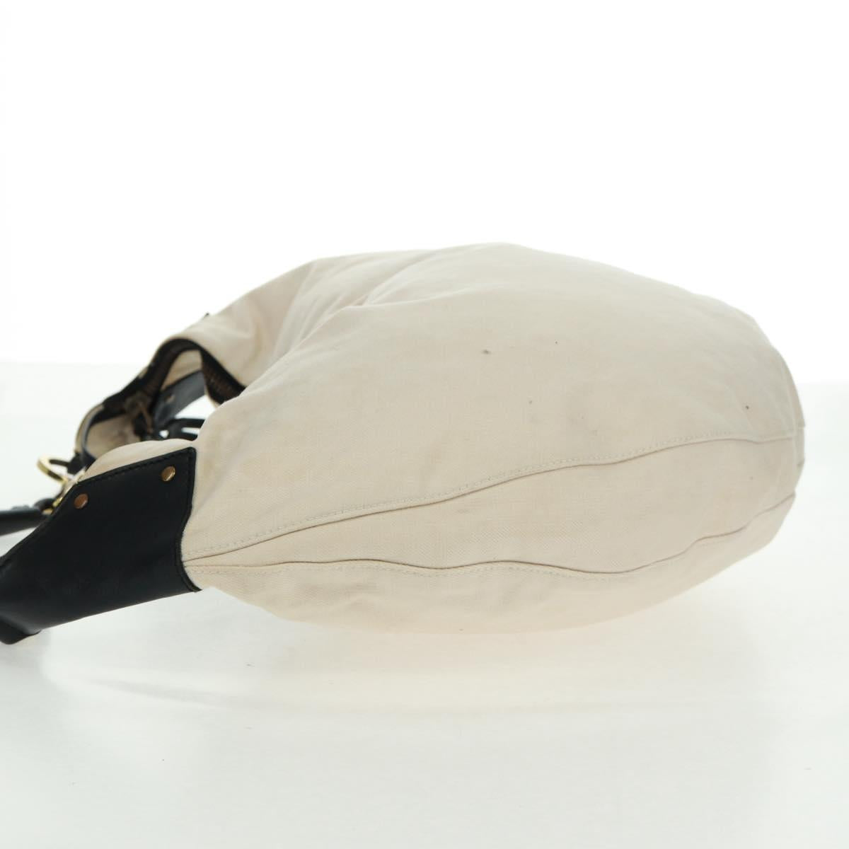 GUCCI Shoulder Bag Canvas Ivory Gold 95332 Auth 161228