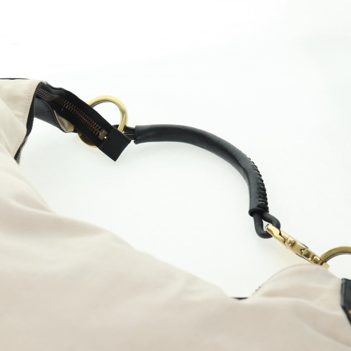 GUCCI Shoulder Bag Canvas Ivory Gold 95332 Auth 161228