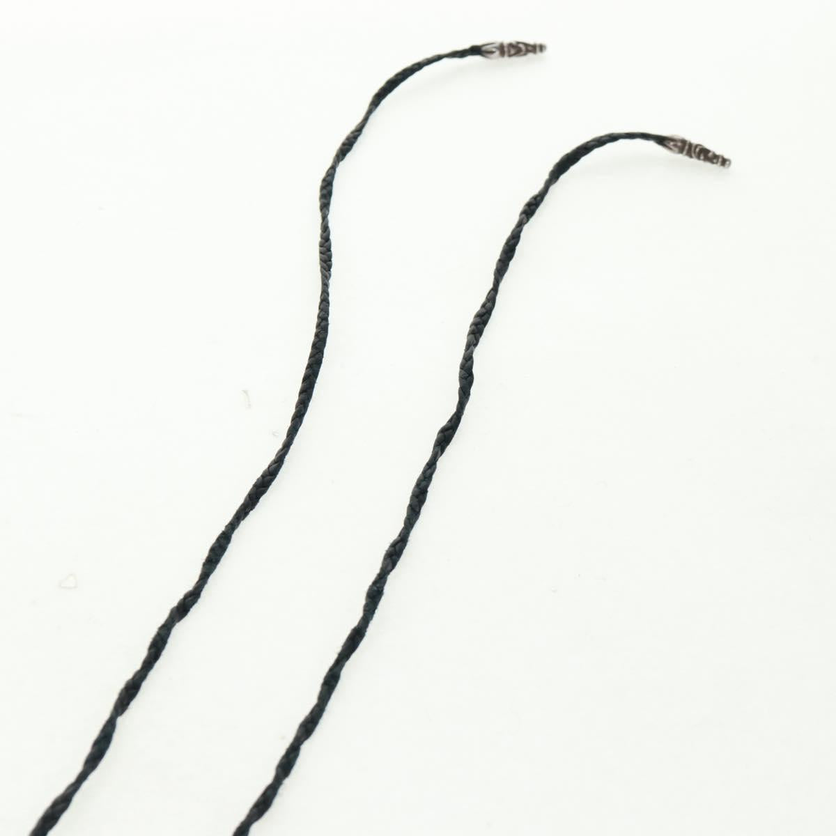 Chrome Hearts Small Vulcan Cross Double Leather Blade Ag925 Silver Auth 161235SM