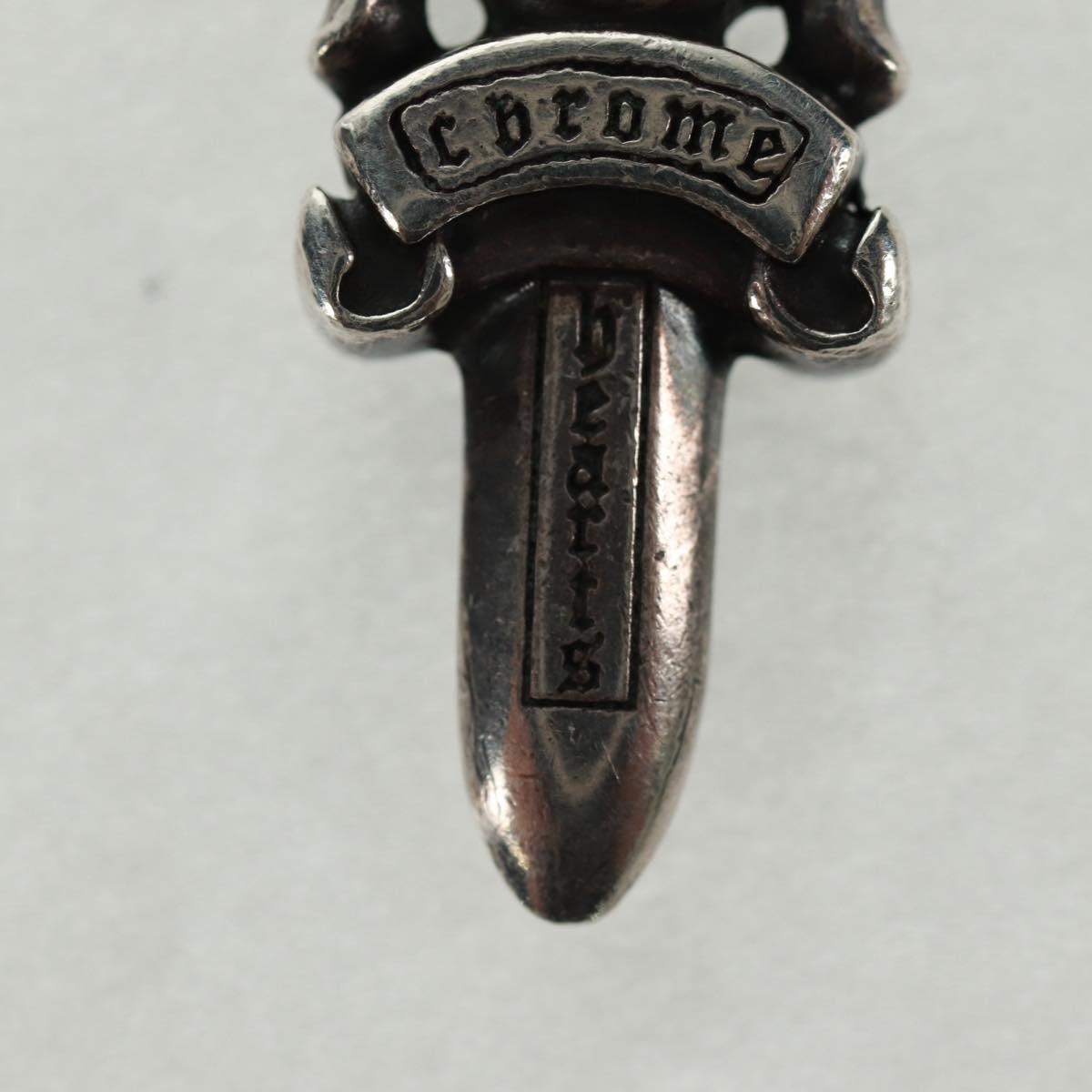 Chrome Hearts Dagger Charm #5 Pendant top Ag925 Silver Auth 161241SAM