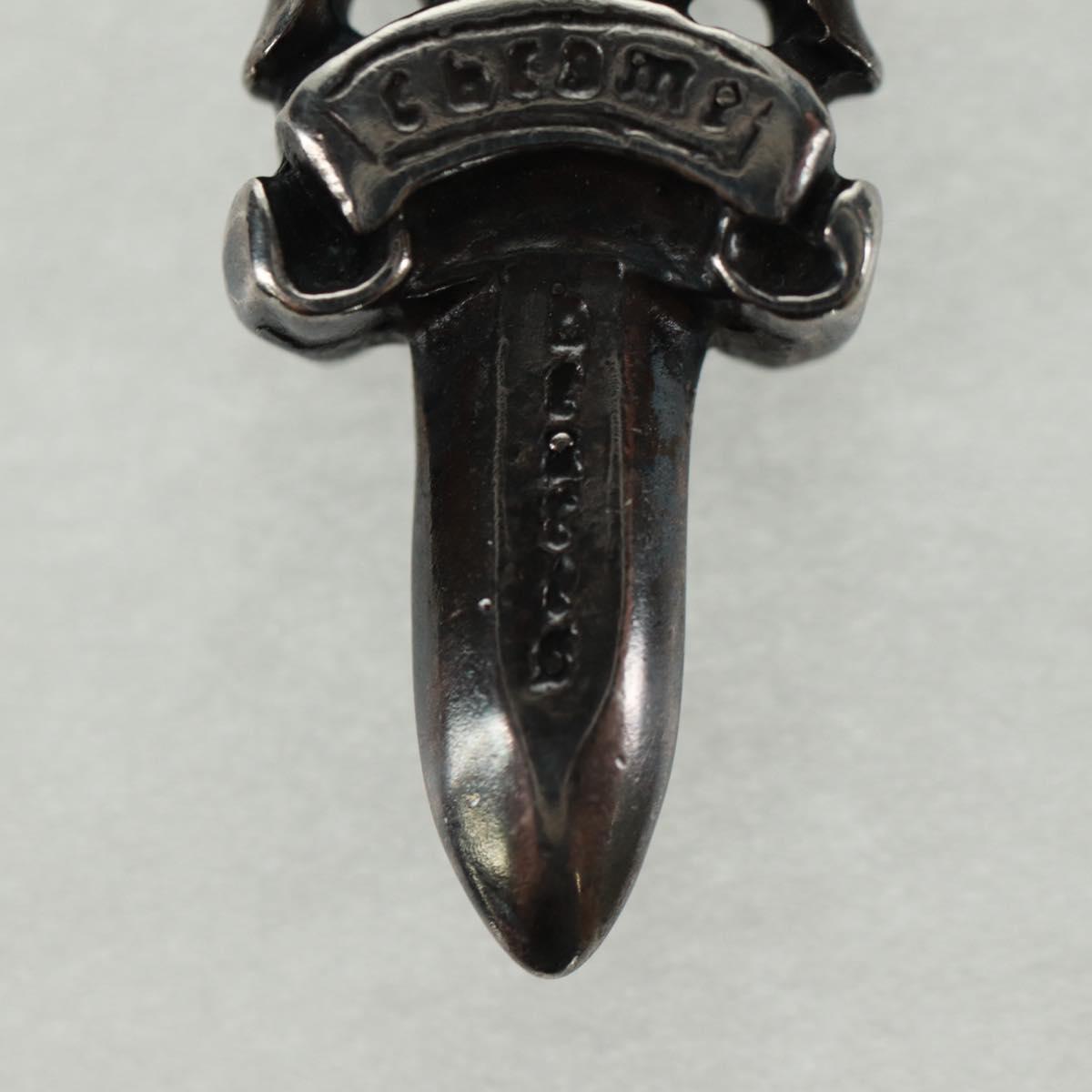 Chrome Hearts Dagger Charm #5 Pendant top Ag925 Silver Auth 161249SAM
