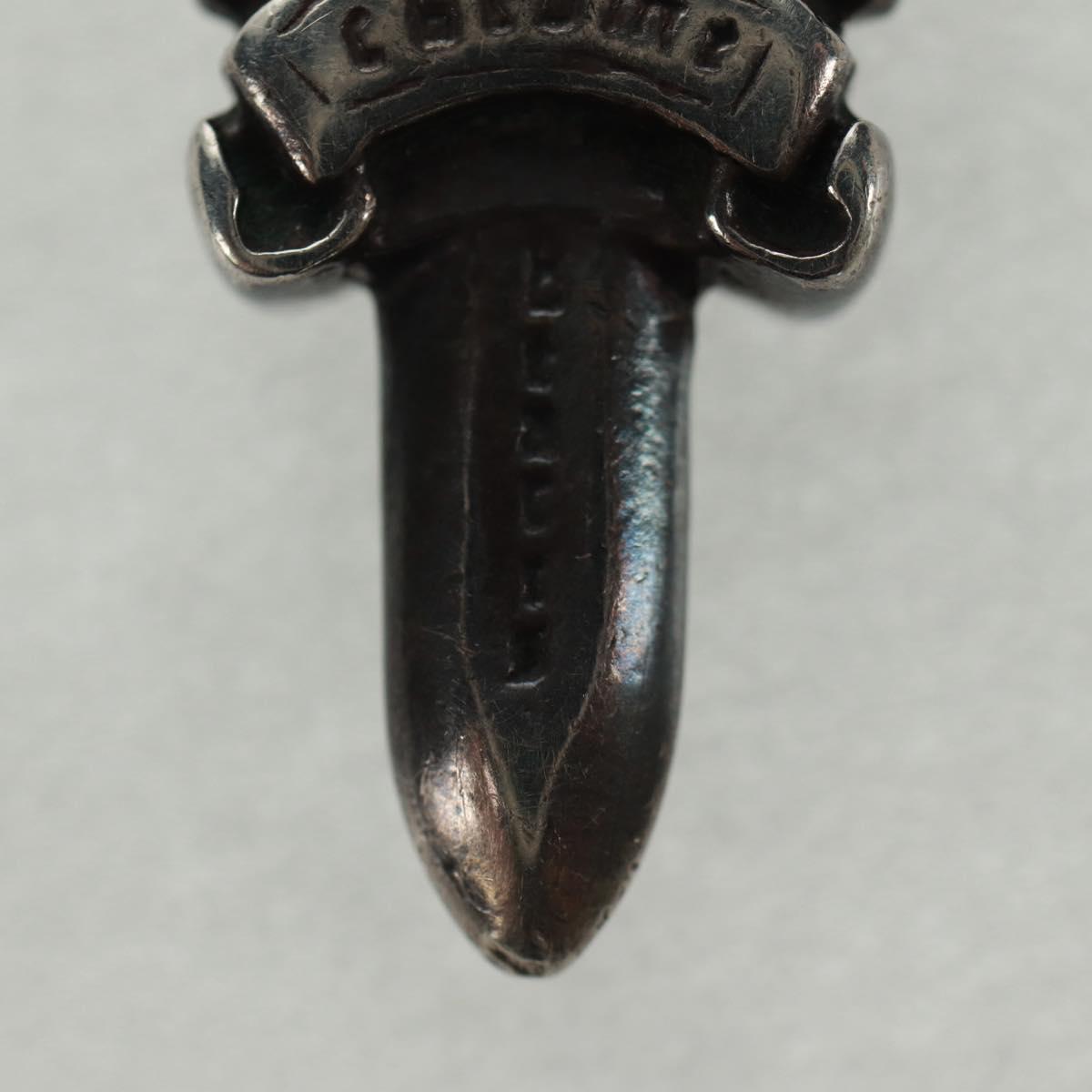 Chrome Hearts Dagger Charm #5 Pendant top Ag925 Silver Auth 161256SAM
