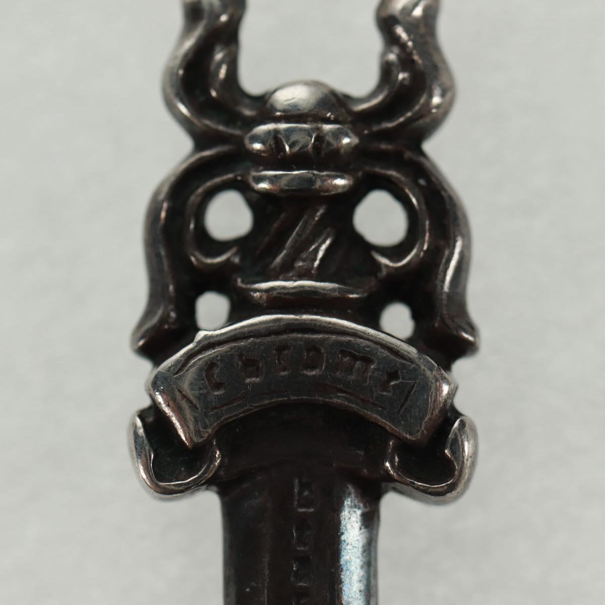 Chrome Hearts Dagger Charm #5 Pendant top Ag925 Silver Auth 161256SAM