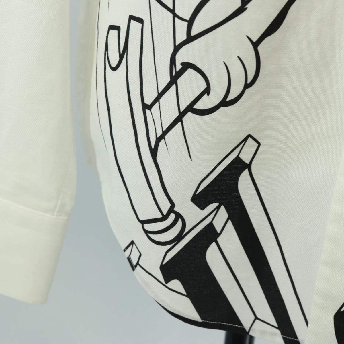 LOUIS VUITTON Printed Shirt And Tie Shirt Cotton White LV Auth 161259M