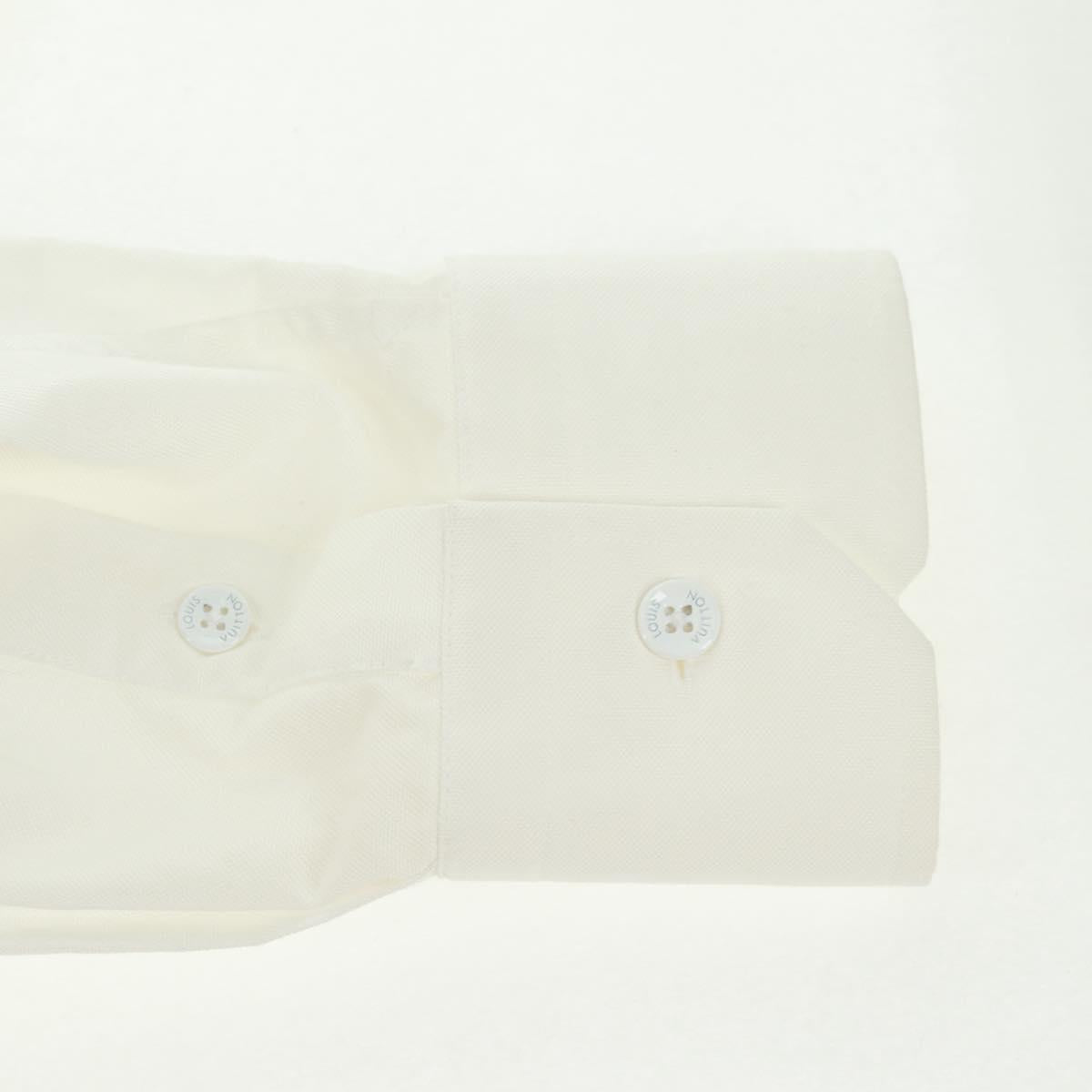 LOUIS VUITTON Printed Shirt And Tie Shirt Cotton White LV Auth 161259M