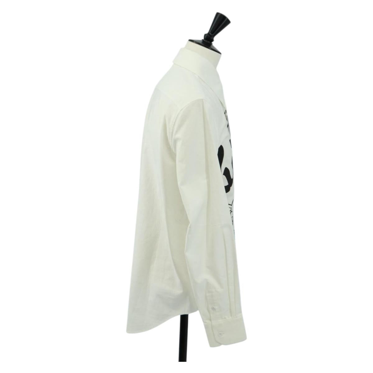 LOUIS VUITTON Printed Shirt And Tie Shirt Cotton White LV Auth 161259M
