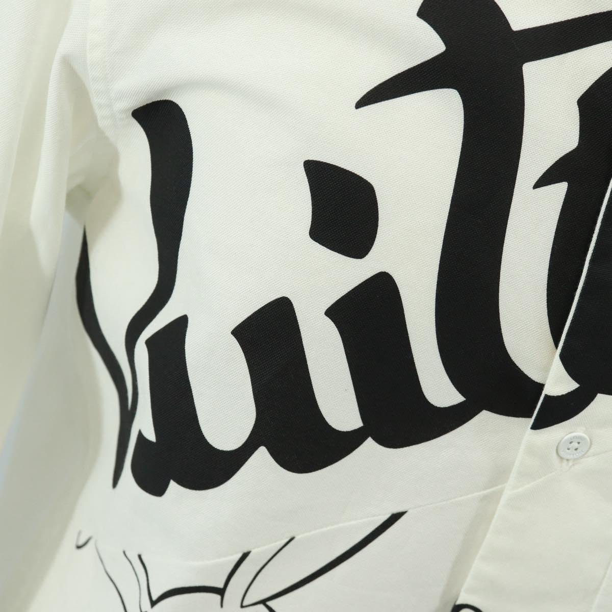 LOUIS VUITTON Printed Shirt And Tie Shirt Cotton White LV Auth 161259M