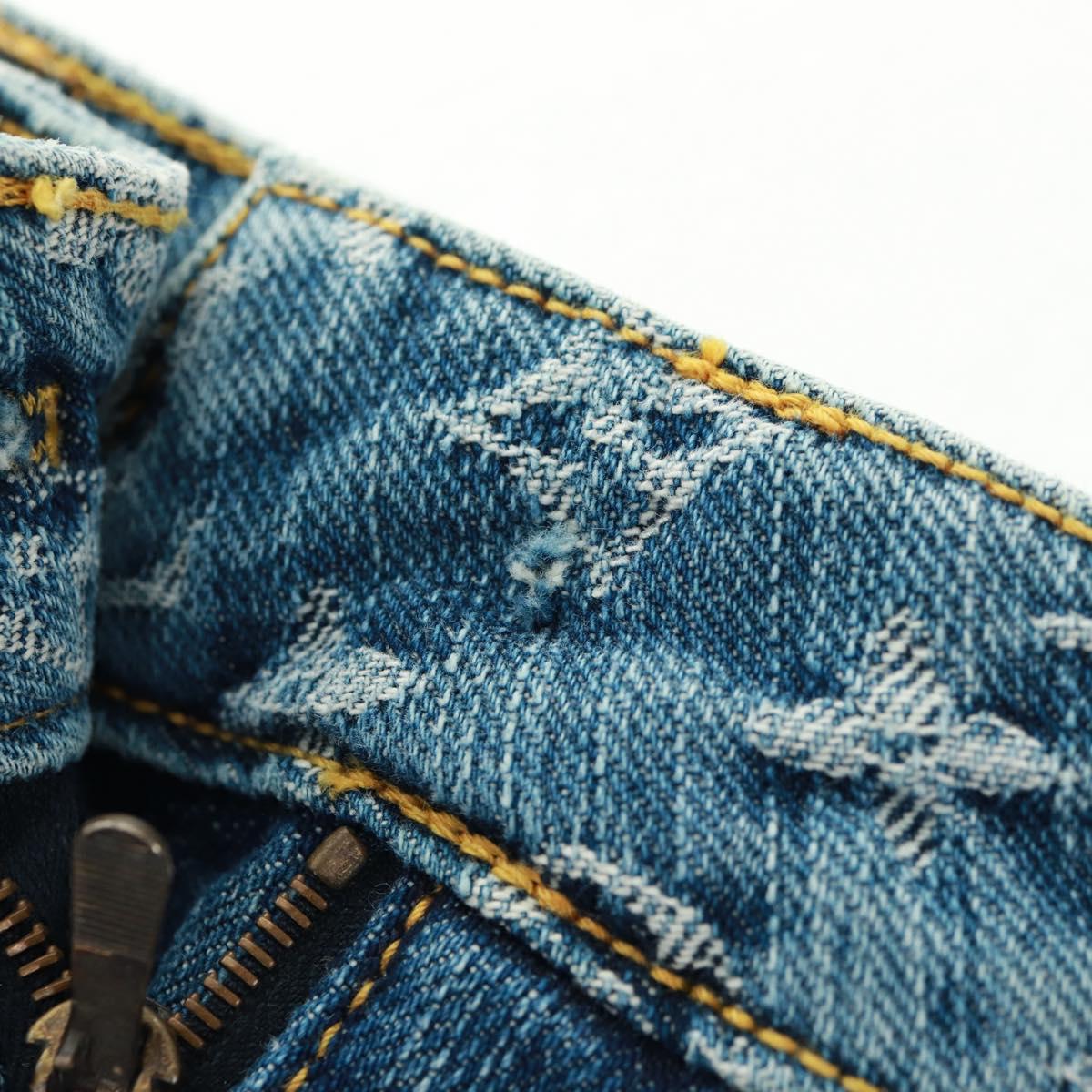 LOUIS VUITTON Monogram Denim Skirt Blue LV Auth 161260M