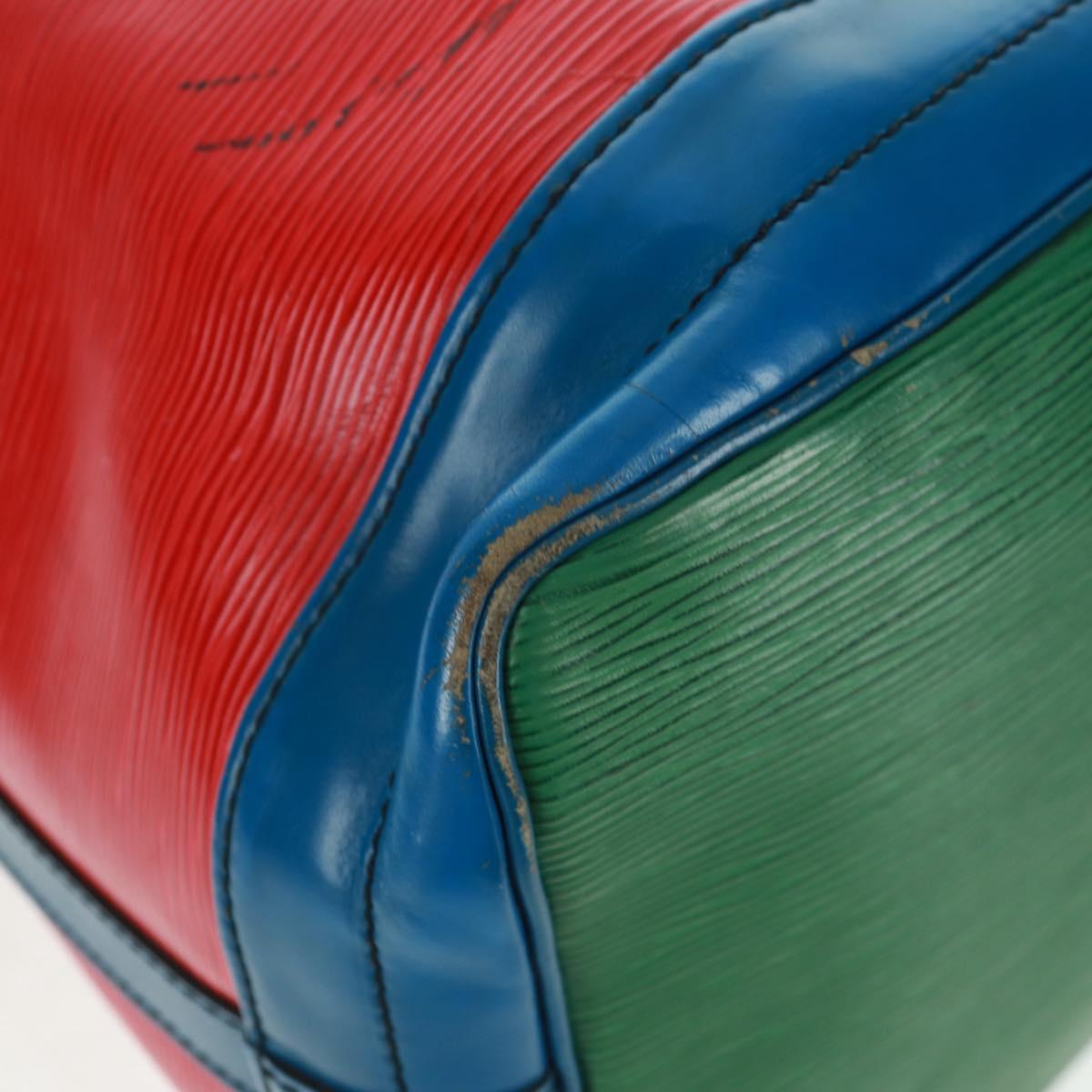 LOUIS VUITTON Epi Noe Shoulder Bag Tricolor Red Blue M44084 LV Auth 161281