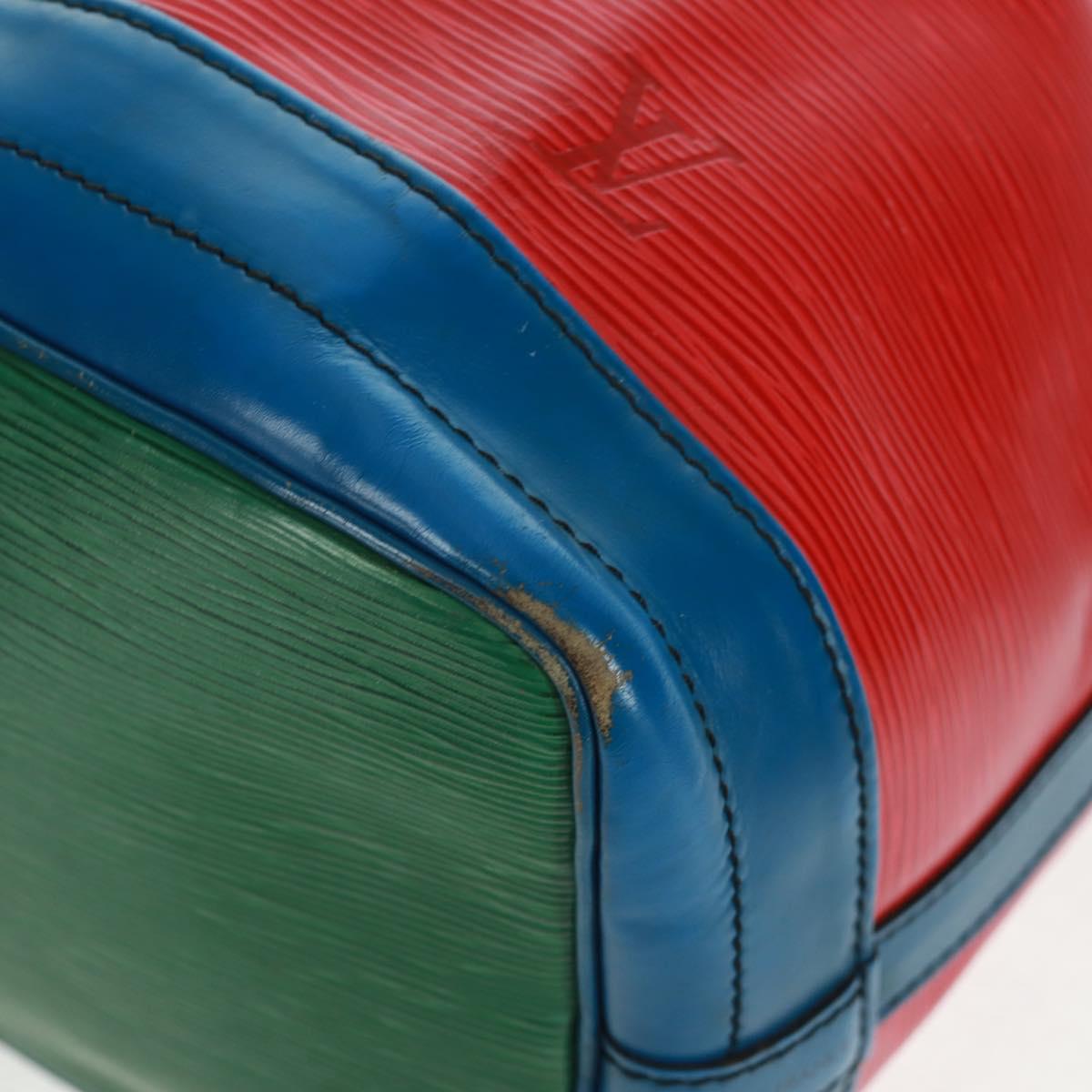LOUIS VUITTON Epi Noe Shoulder Bag Tricolor Red Blue M44084 LV Auth 161281