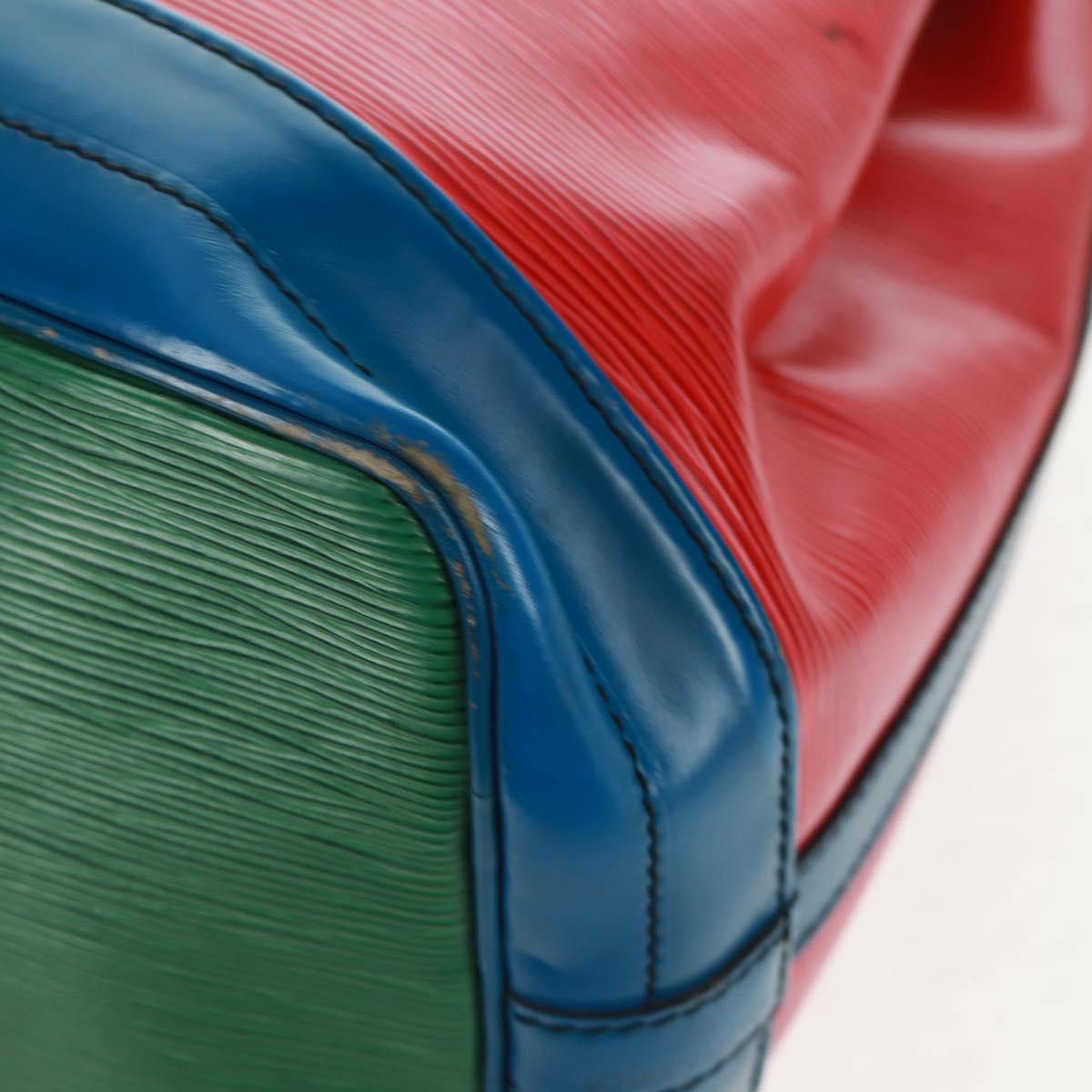 LOUIS VUITTON Epi Noe Shoulder Bag Tricolor Red Blue M44084 LV Auth 161281