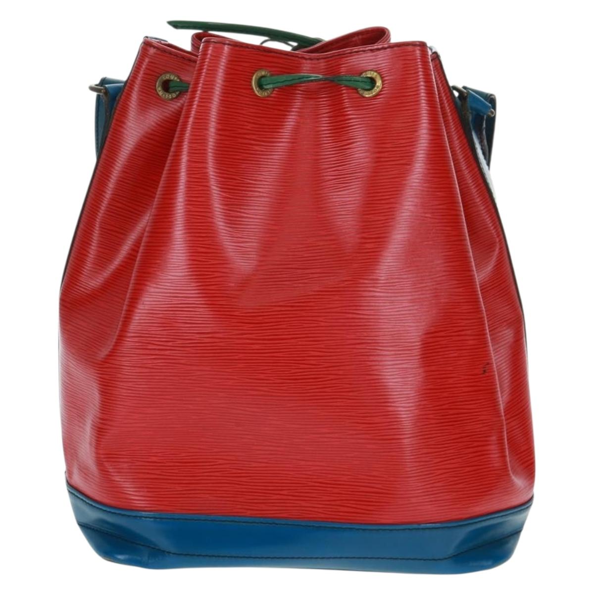 LOUIS VUITTON Epi Noe Shoulder Bag Tricolor Red Blue M44084 LV Auth 161281