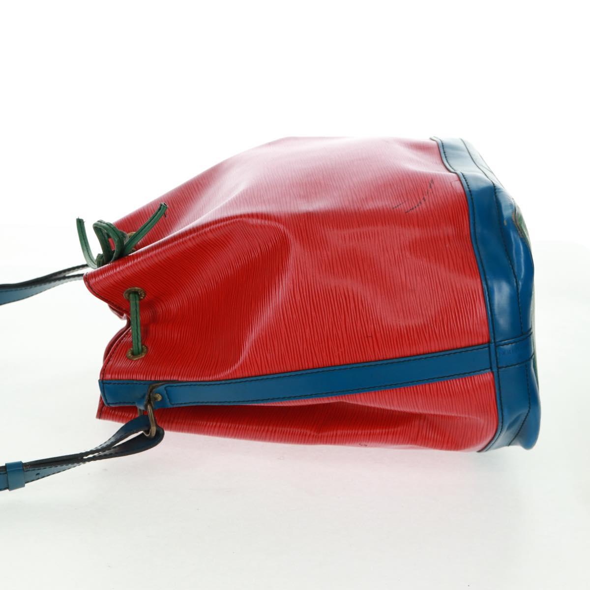 LOUIS VUITTON Epi Noe Shoulder Bag Tricolor Red Blue M44084 LV Auth 161281