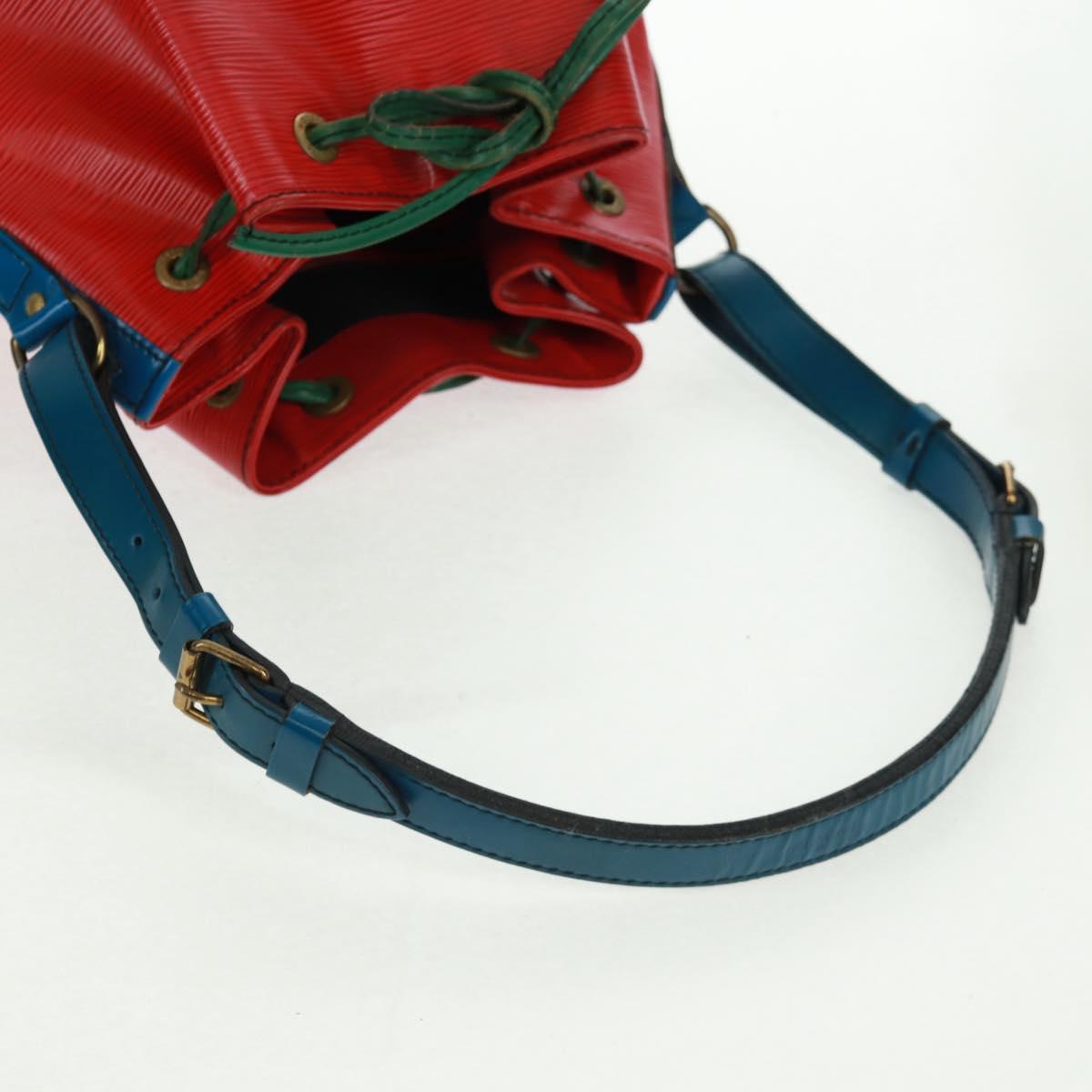 LOUIS VUITTON Epi Noe Shoulder Bag Tricolor Red Blue M44084 LV Auth 161281