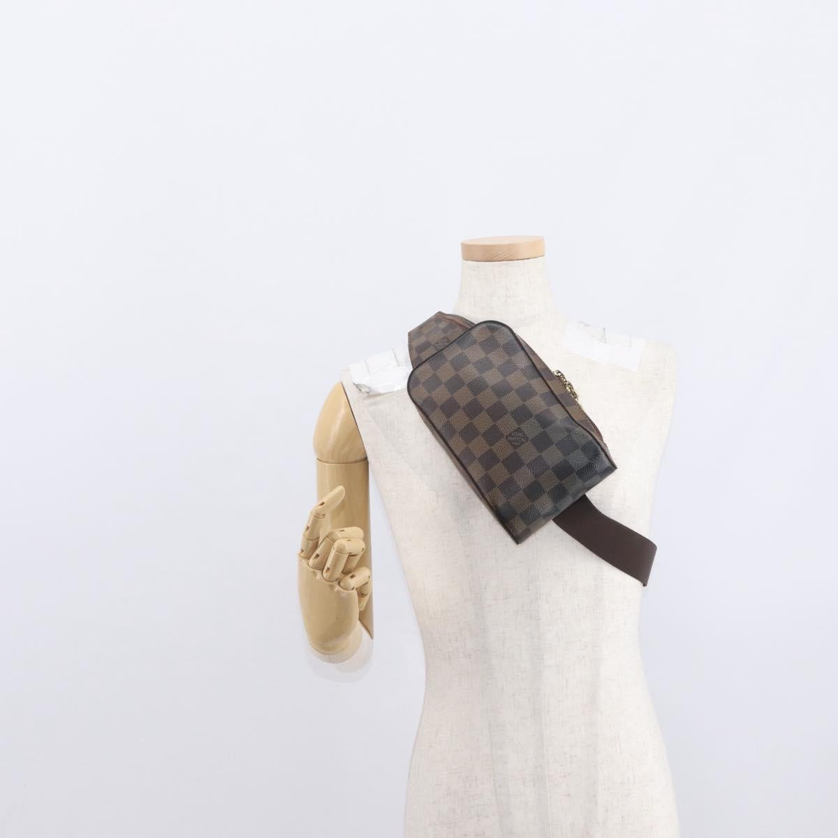 LOUIS VUITTON Damier Ebene Geronimos Shoulder Bag N51994 LV Auth 161298
