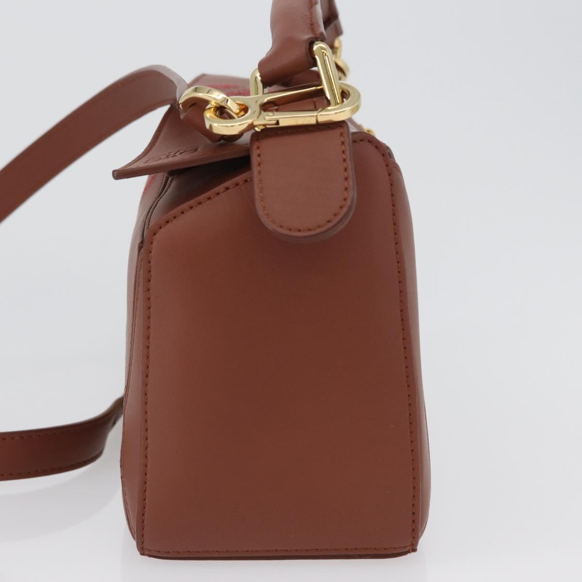 LOEWE Studio Ghibli Calcifer Mini Puzzle Bag Leather 2way Brown Auth 161329SM