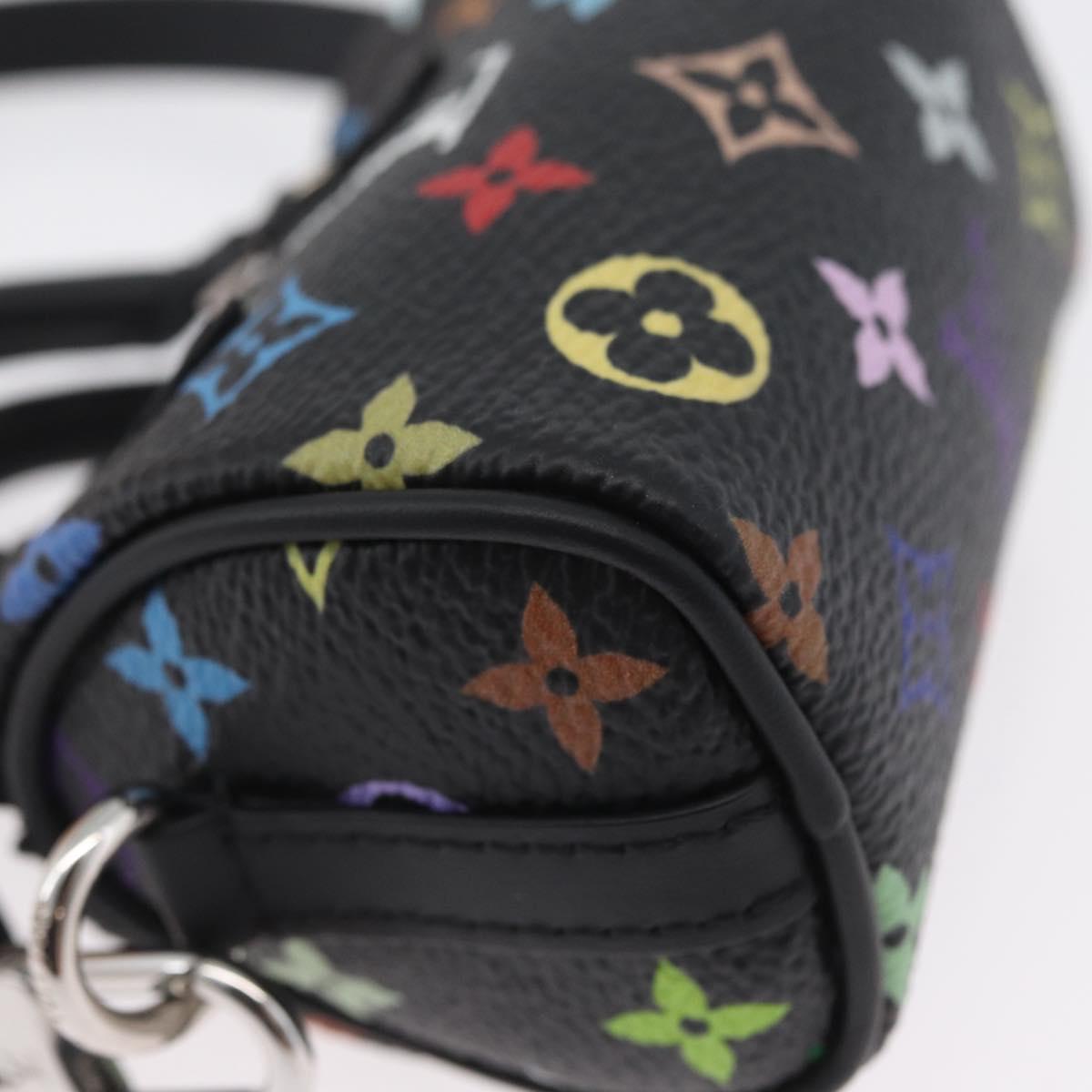 LOUIS VUITTON Multicolor Micro Speedy Bag Charm Black M02459 LV Auth 161332SM