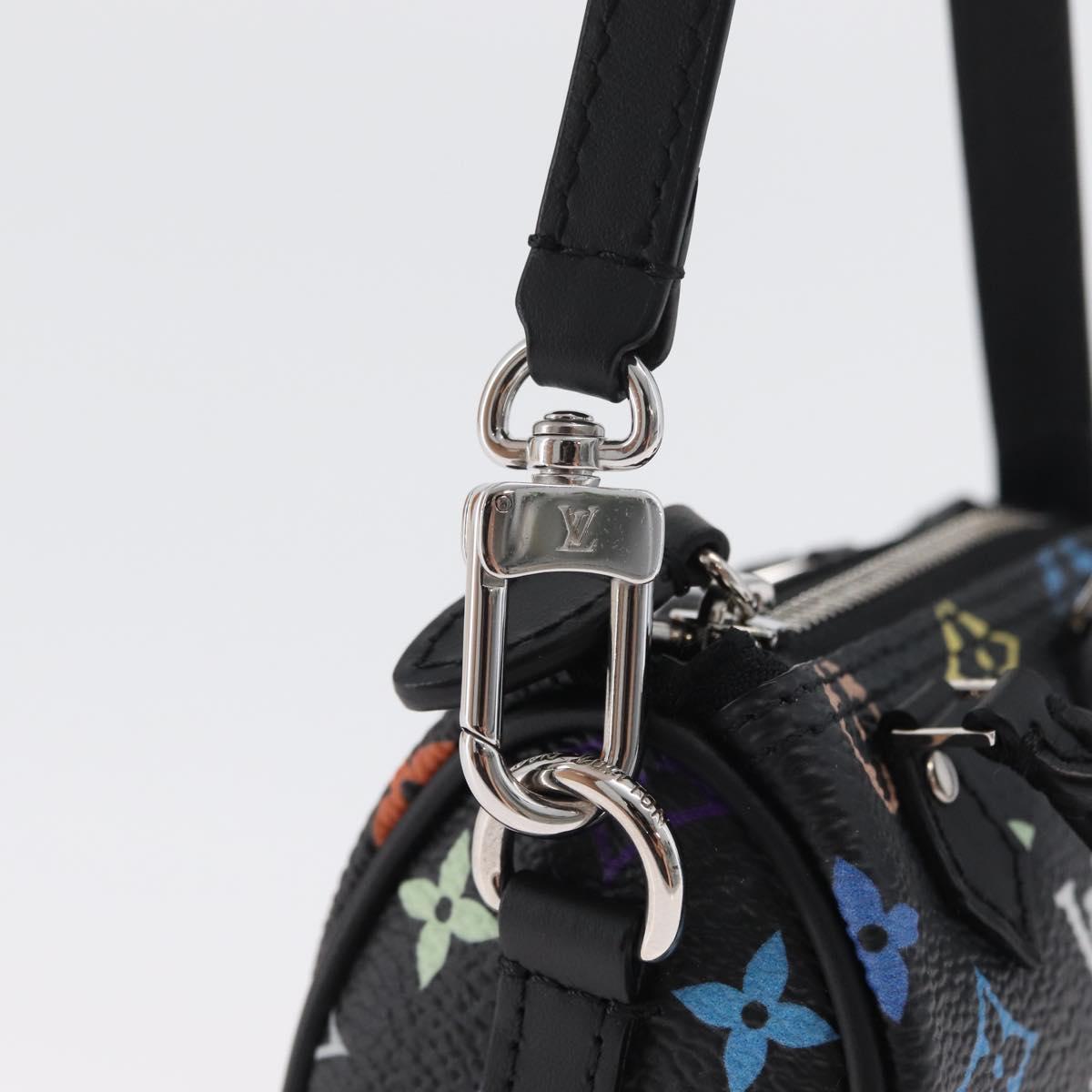 LOUIS VUITTON Multicolor Micro Speedy Bag Charm Black M02459 LV Auth 161332SM