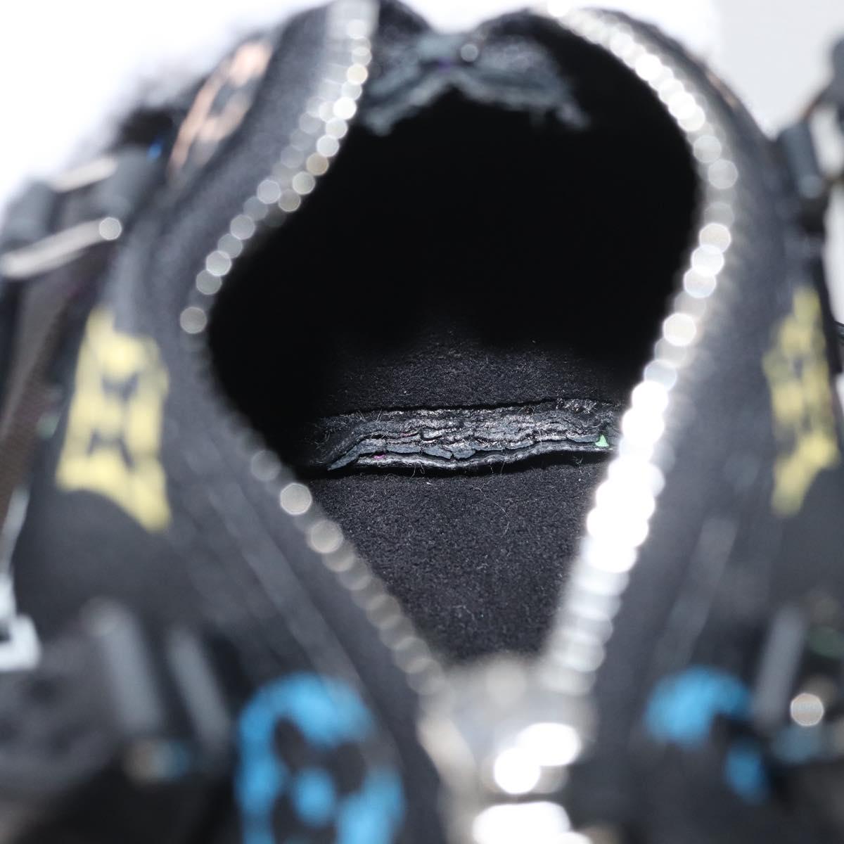 LOUIS VUITTON Multicolor Micro Speedy Bag Charm Black M02459 LV Auth 161332SM