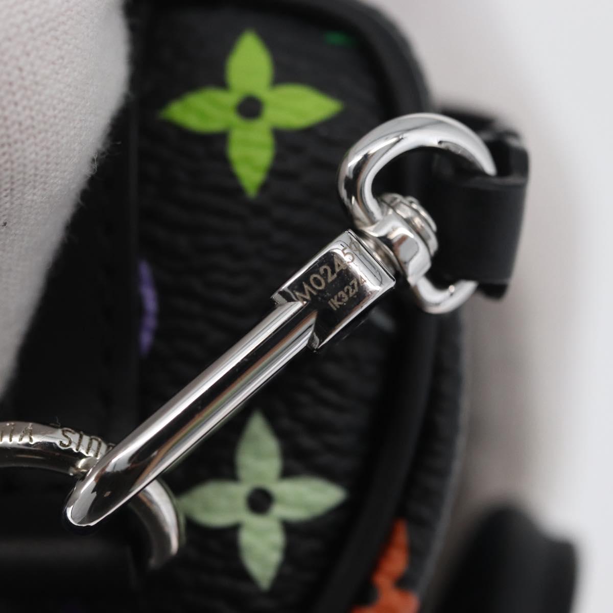 LOUIS VUITTON Multicolor Micro Speedy Bag Charm Black M02459 LV Auth 161332SM