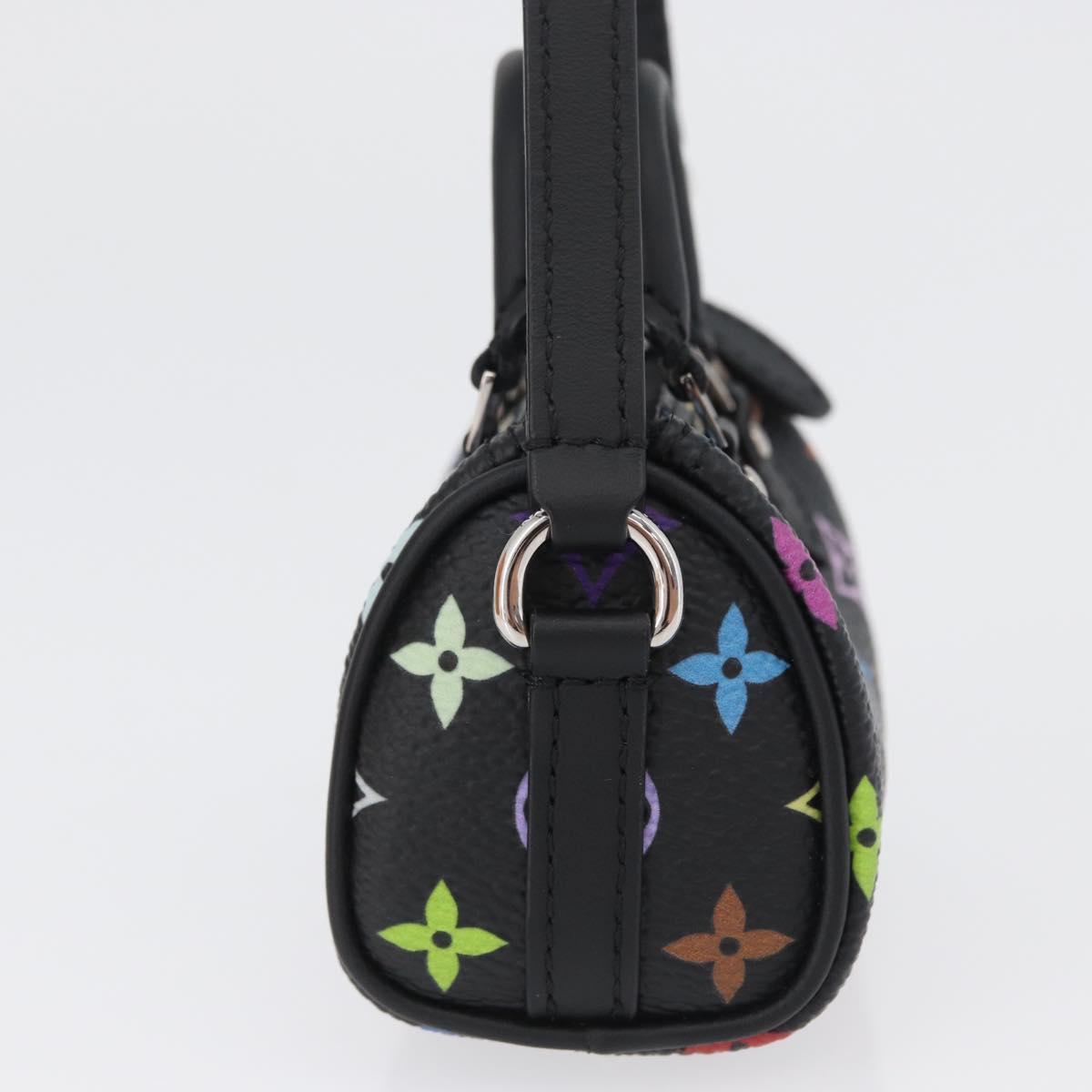 LOUIS VUITTON Multicolor Micro Speedy Bag Charm Black M02459 LV Auth 161332SM