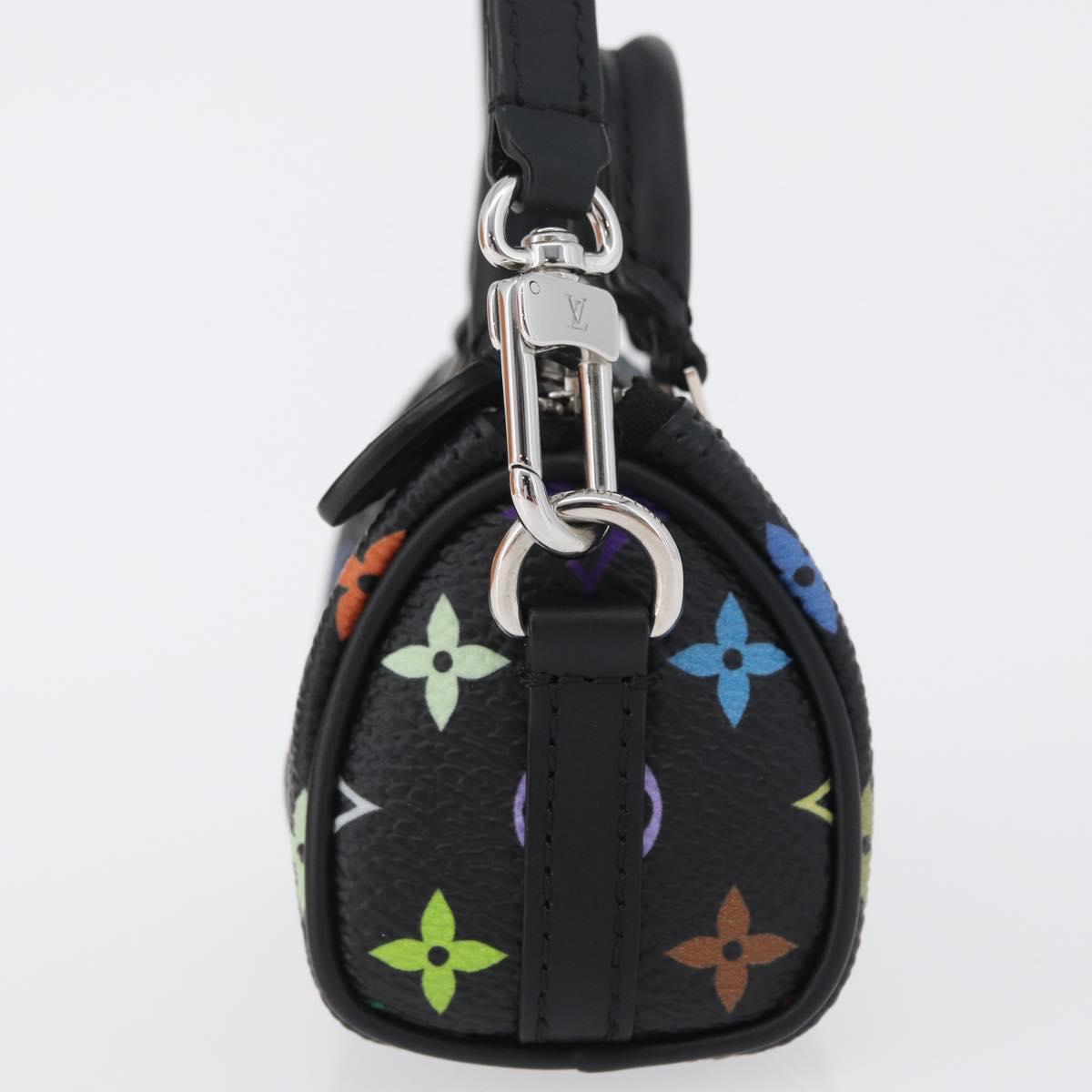 LOUIS VUITTON Multicolor Micro Speedy Bag Charm Black M02459 LV Auth 161332SM