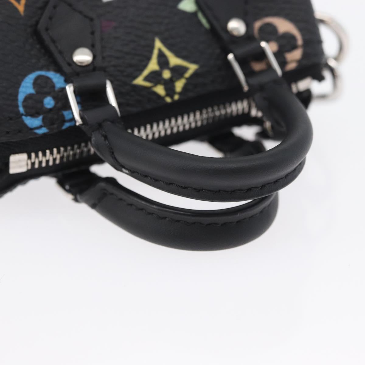 LOUIS VUITTON Multicolor Micro Speedy Bag Charm Black M02459 LV Auth 161332SM