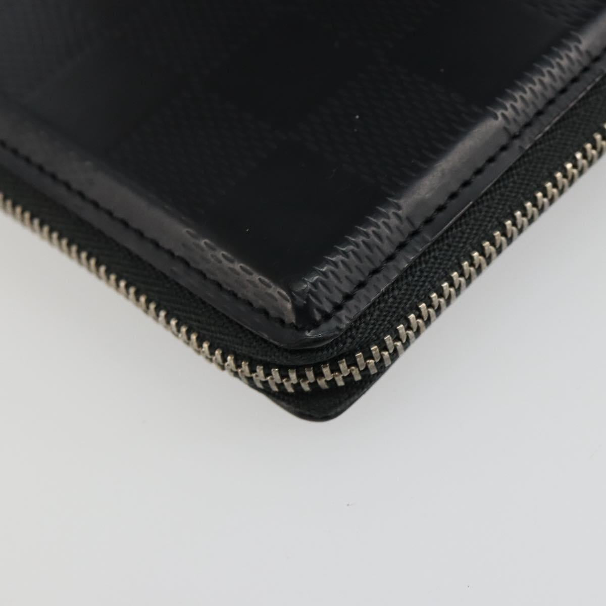 LOUIS VUITTON Damie Grasset Petit Monet Wallet Black M92170 LV Auth 161340