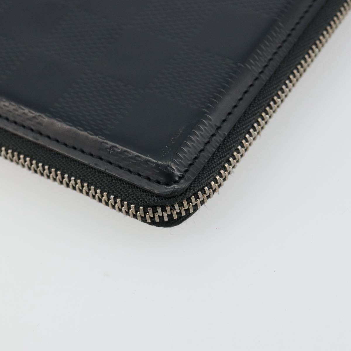 LOUIS VUITTON Damie Grasset Petit Monet Wallet Black M92170 LV Auth 161340