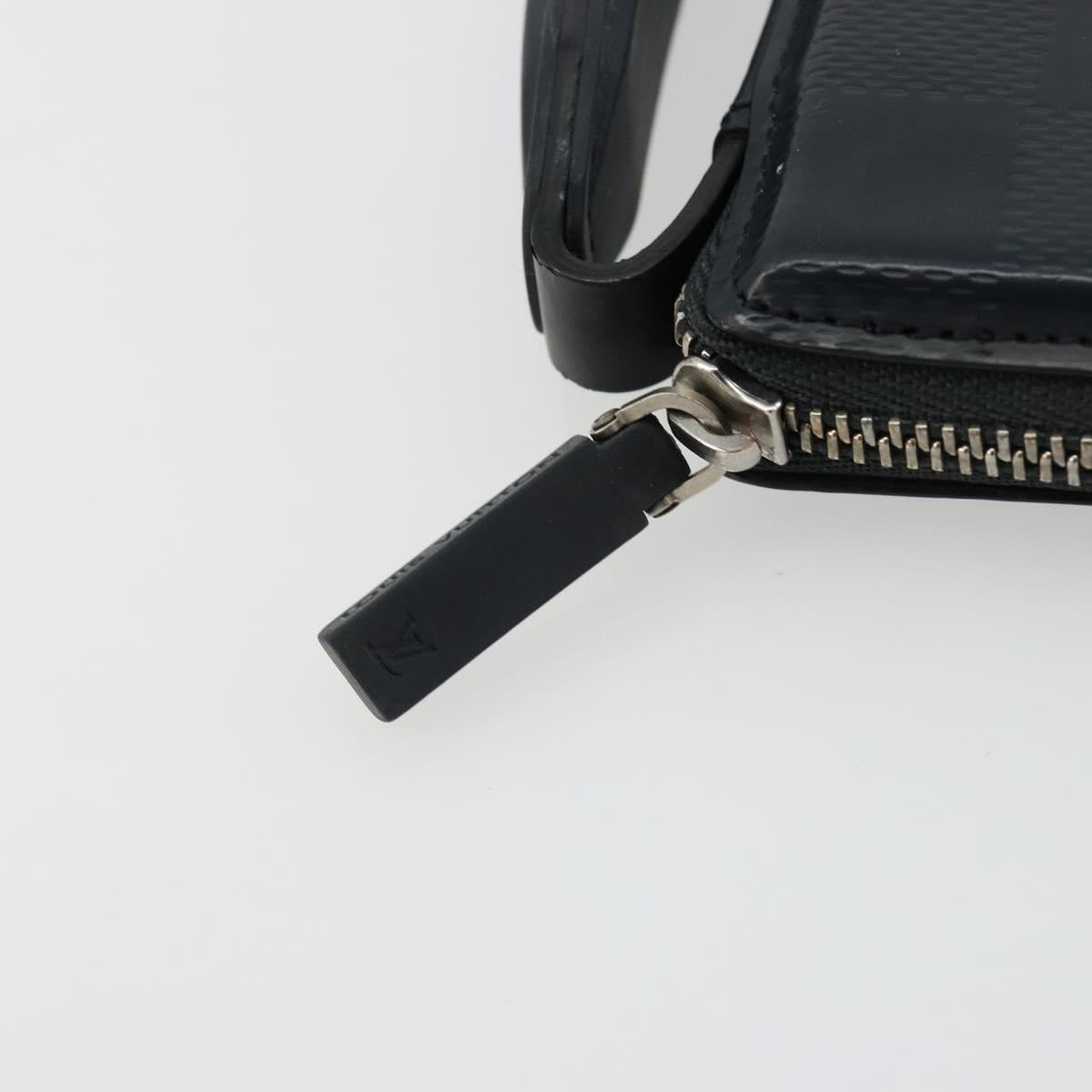 LOUIS VUITTON Damie Grasset Petit Monet Wallet Black M92170 LV Auth 161340