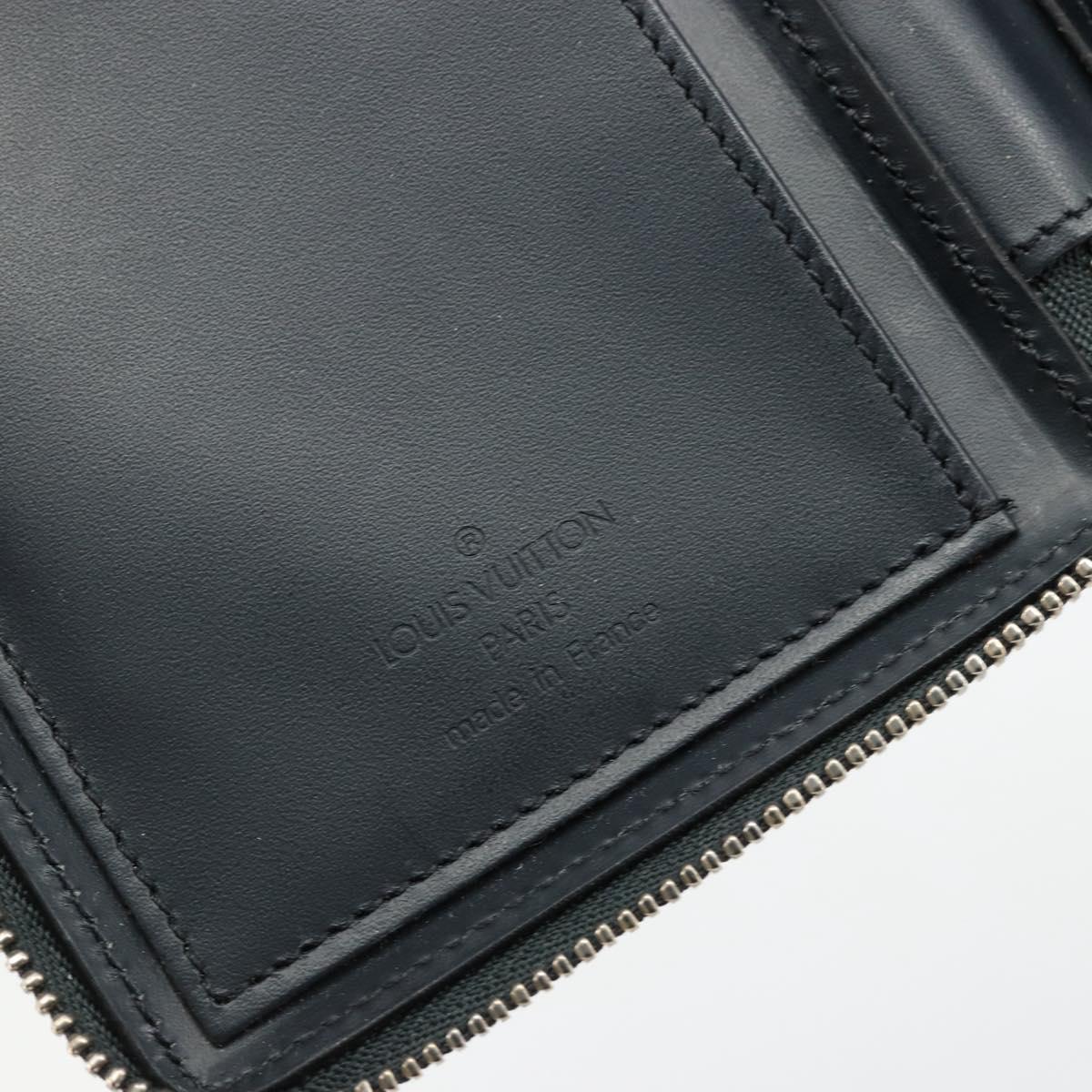 LOUIS VUITTON Damie Grasset Petit Monet Wallet Black M92170 LV Auth 161340