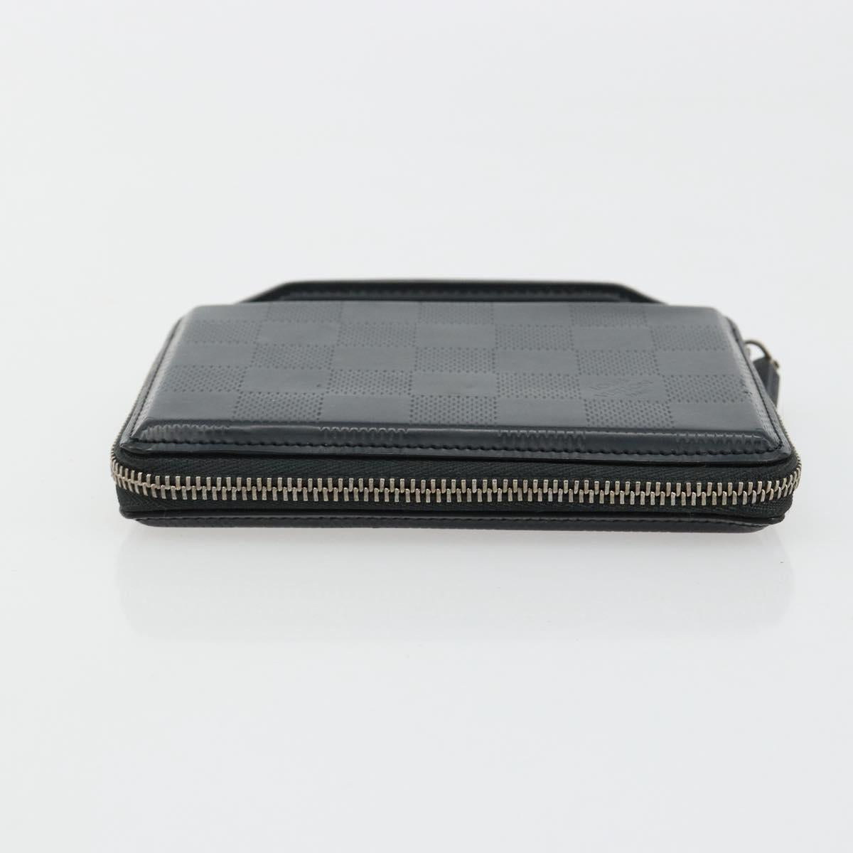 LOUIS VUITTON Damie Grasset Petit Monet Wallet Black M92170 LV Auth 161340