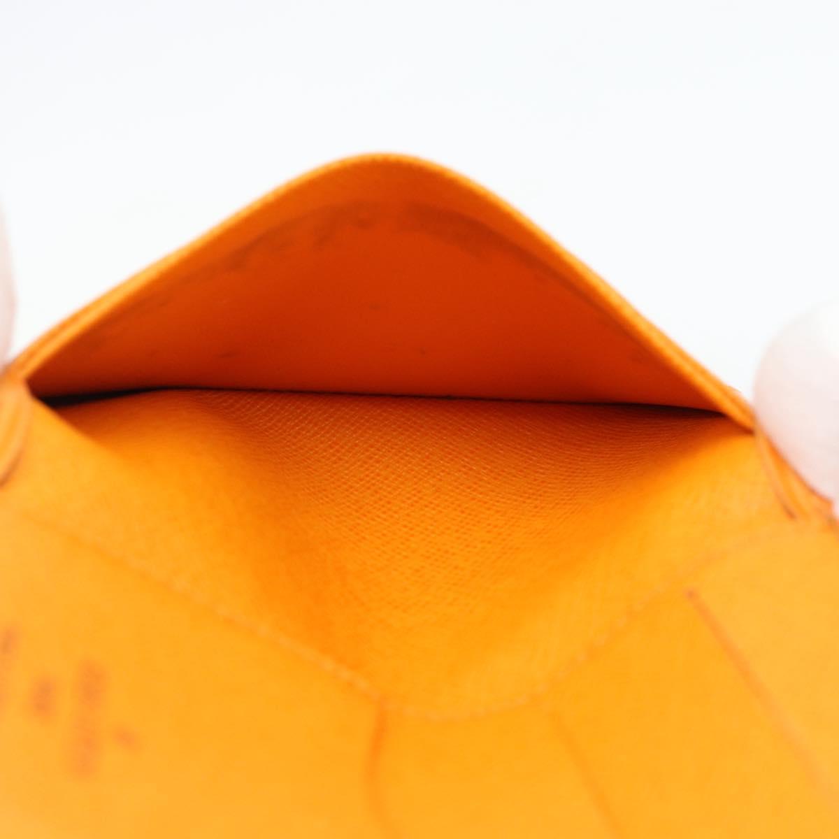 LOUIS VUITTON Epi Organizer De Poch Card Case Orange M6358H LV Auth 161341