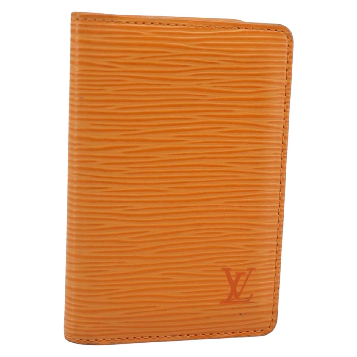 LOUIS VUITTON Epi Organizer De Poch Card Case Orange M6358H LV Auth 161341