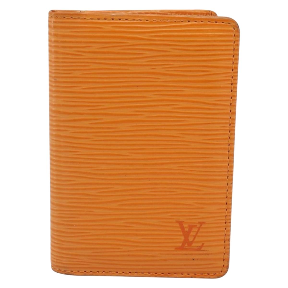 LOUIS VUITTON Epi Organizer De Poch Card Case Orange M6358H LV Auth 161341