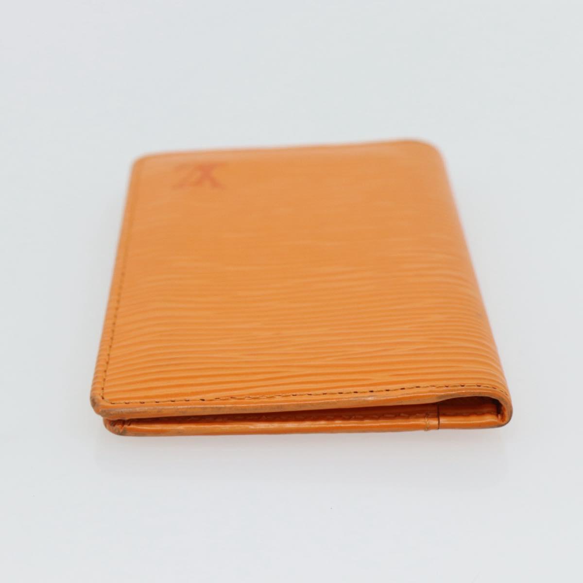 LOUIS VUITTON Epi Organizer De Poch Card Case Orange M6358H LV Auth 161341