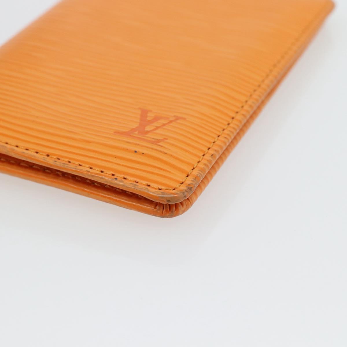LOUIS VUITTON Epi Organizer De Poch Card Case Orange M6358H LV Auth 161341