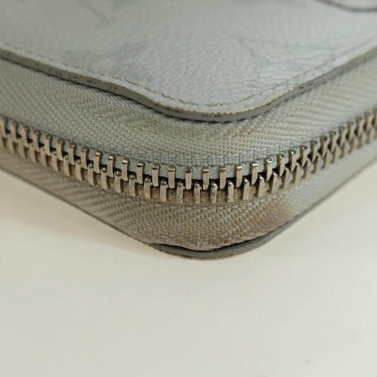 LOUIS VUITTON Monogram White Zippy Organizer Wallet Black M67824 LV Auth 161342M