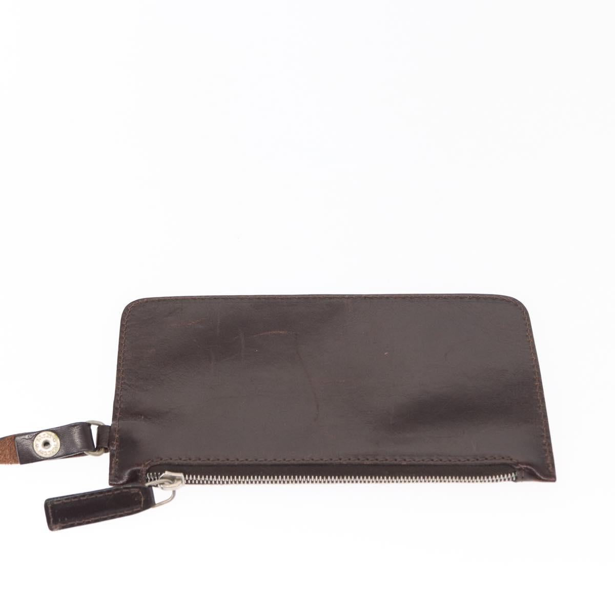 FENDI Zucca Canvas Hand Bag Brown Black Auth 161357