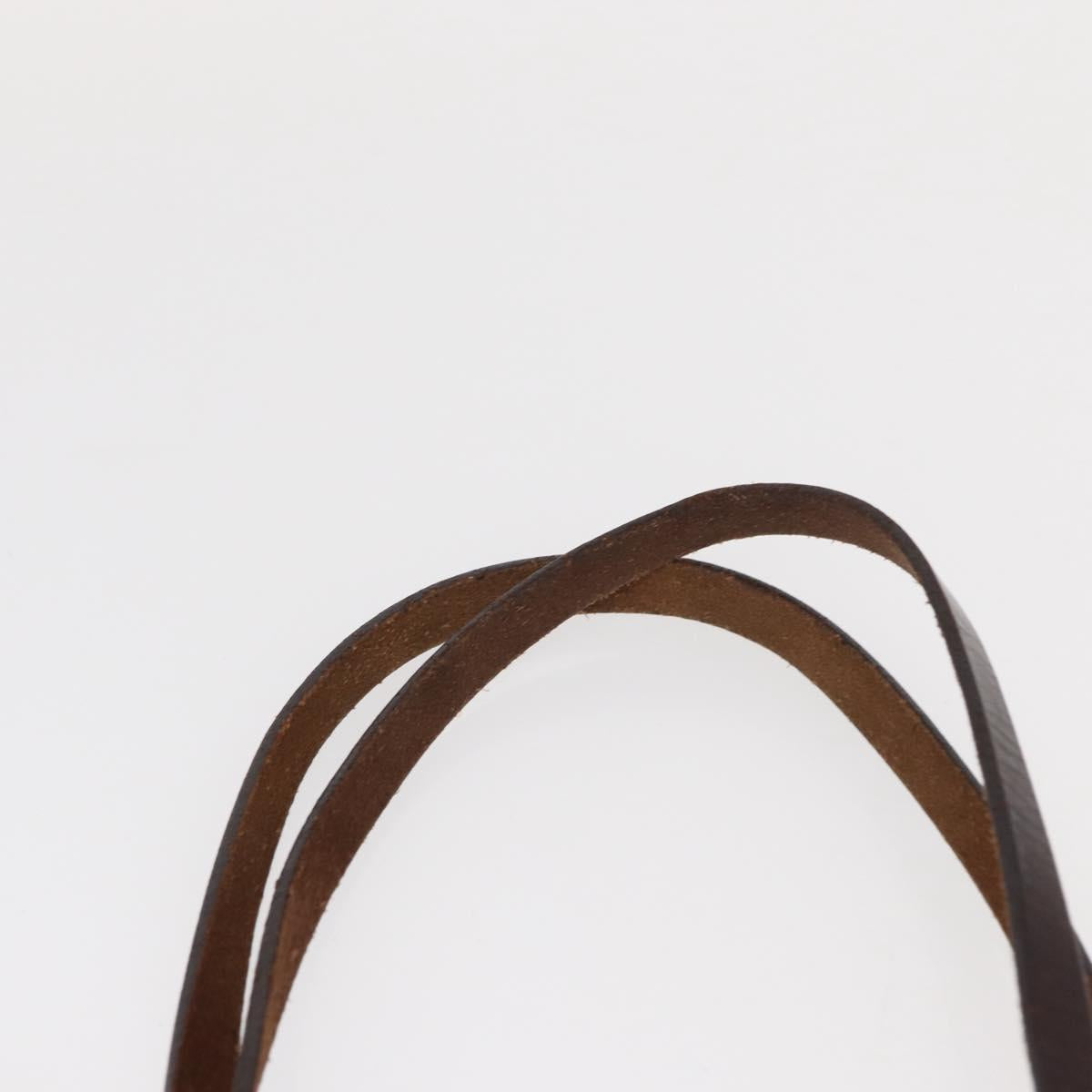 FENDI Zucca Canvas Hand Bag Brown Black Auth 161357