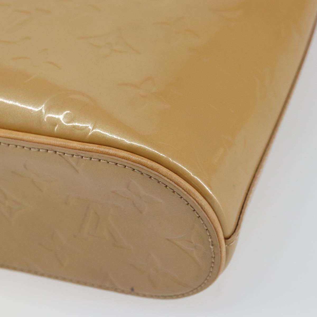 LOUIS VUITTON Vernis Stillwood Vertical Hand Bag Noisette M91364 LV Auth 161365